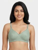 Women's Cotton Non-Padded Bra – Seafoam Green