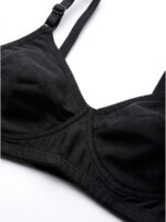 W-BR-558-05-BK-M_detail Women's Cotton Non-Padded Bra – Black