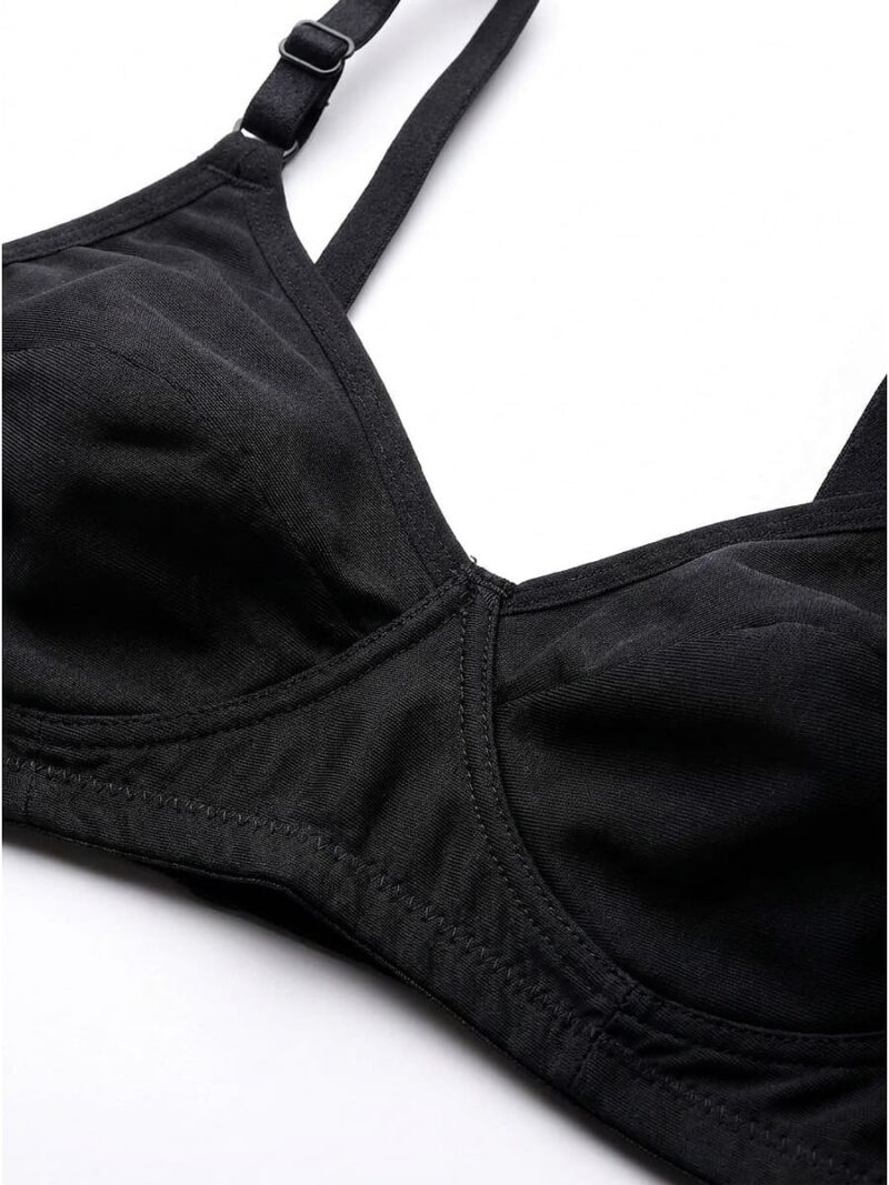 Women's Cotton Non-Padded Bra – Black
