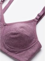 W-BR-558-06-PL-M_detail Women's Cotton Non-Padded Bra – Plum