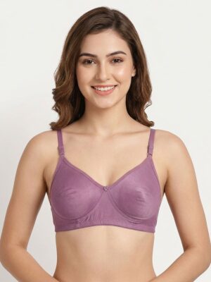 Women's Cotton Non-Padded Bra – Plum