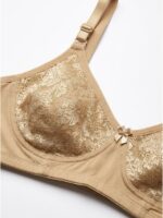W-BR-560-02-CRM-L_detail Women's Cotton Non-Padded Lace Bra, Cream