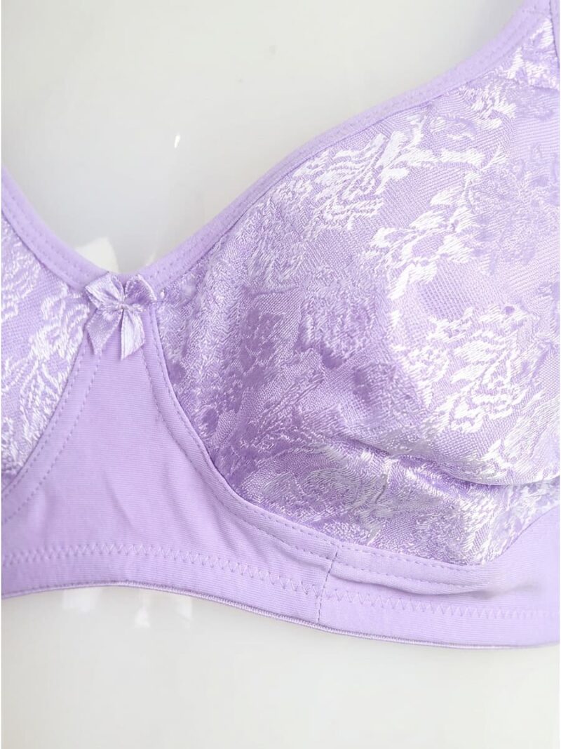 Women's Cotton Non-Padded Lace Bra, Mauve