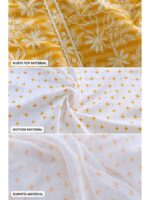 Women's Pure Cotton Unstitched Dress Material - Yellow