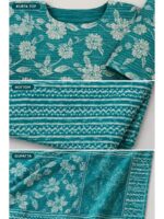 W-DM-553-01-GR-B. Women's Cotton Unstitched Dress Material -Green