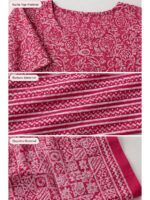 W-DM-553-04-MR-b. Women's Cotton Unstitched Dress Material - Maroon