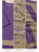 W-DM-554-01-MV-b. Women’s Polyester Crepe Unstitched Dress Material – Mauve