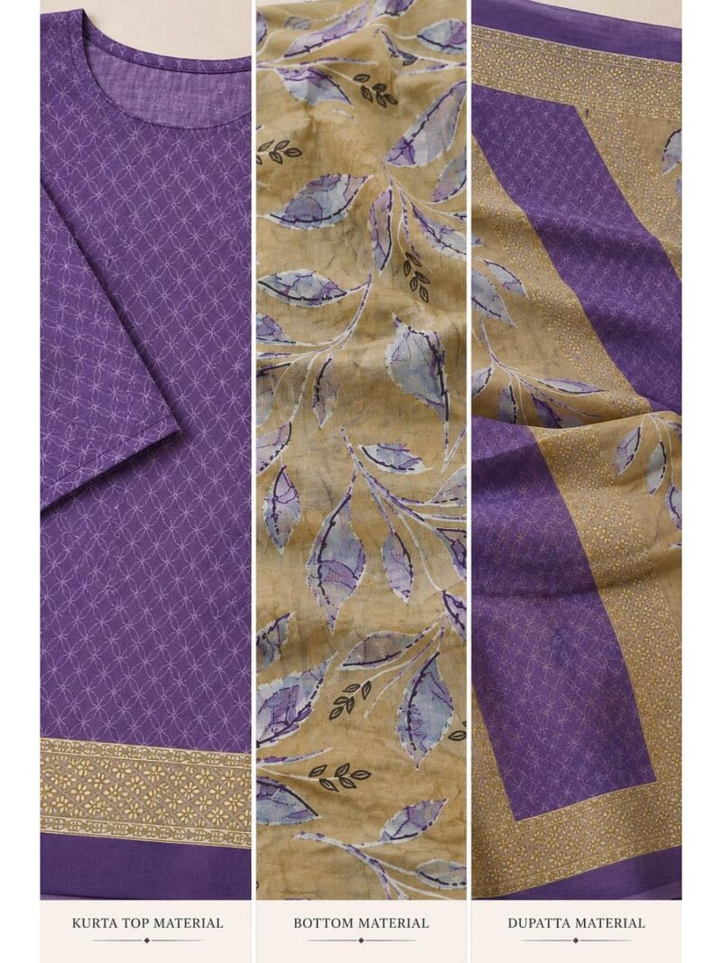 Women’s Polyester Crepe Unstitched Dress Material – Mauve