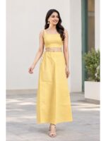 Cotton Petticoat / In-Skirt ,Overlocked 8 Part - Peach