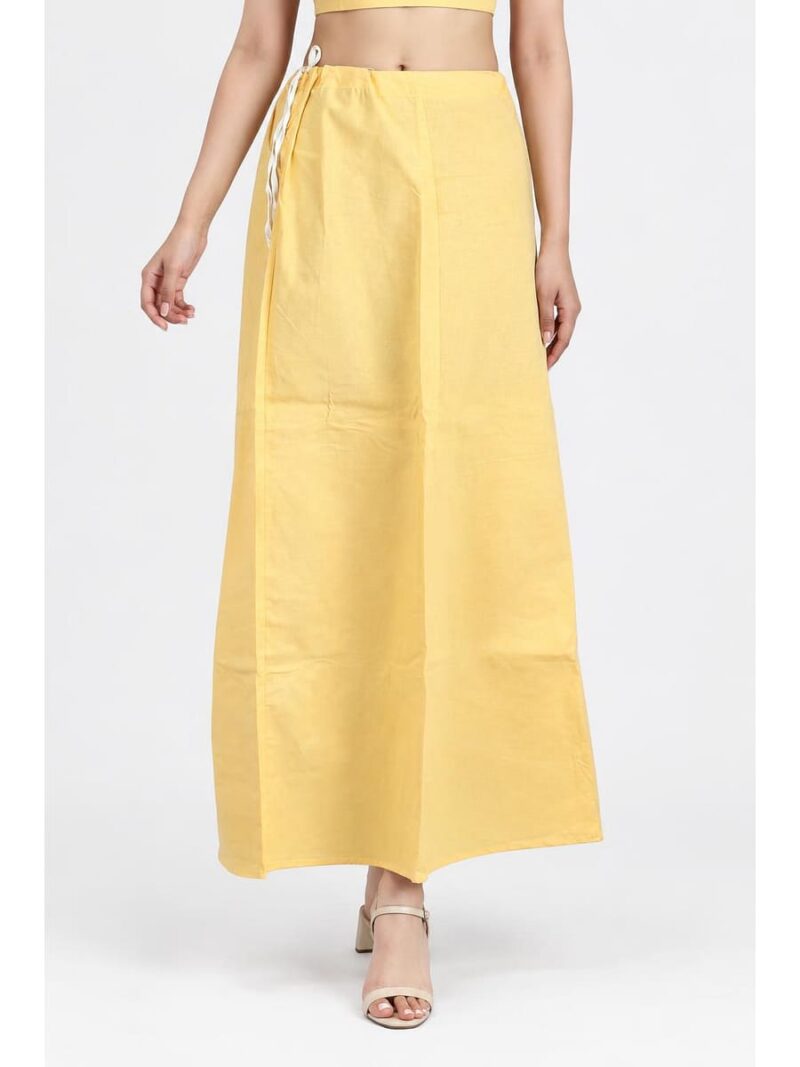 Cotton Petticoat / In-Skirt ,Overlocked 8 Part - Peach