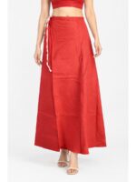 Cotton Petticoat / In-Skirt ,Overlocked 8 Part - Red
