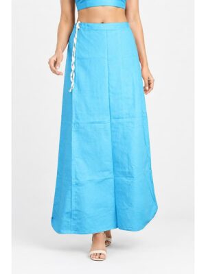 Cotton Petticoat / In-Skirt ,Overlocked 8 Part - Sky Blue