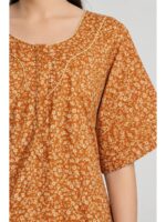 W-NY-483-24-TG-4XL_detail Women’s Cotton Plus-Size Zip Nighty - Tangerine