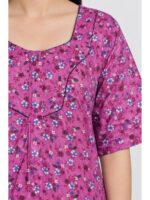 W-NY-483-26-CRS-4XL_detail Women’s Cotton Plus-Size Zip Nighty - Cerise