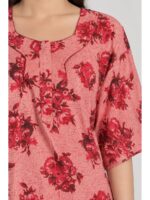 Women’s Cotton Plus-Size Zip Nighty - Blush Pink