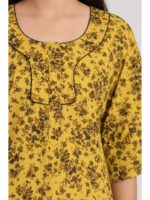 Women’s Cotton Plus-Size Zip Nighty - Mustard Yellow