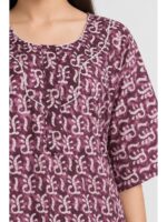 W-NY-483-38-PL-4XL_detail Women’s Cotton Plus-Size Zip Nighty - Plum