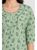 W-NY-483-39-MG-4XL_detail Women’s Cotton Plus-Size Zip Nighty -Mint Green