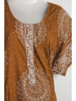 W-NY-485-01-BR-3XL_detail Women's Cotton Plus Size Nighty - Brown