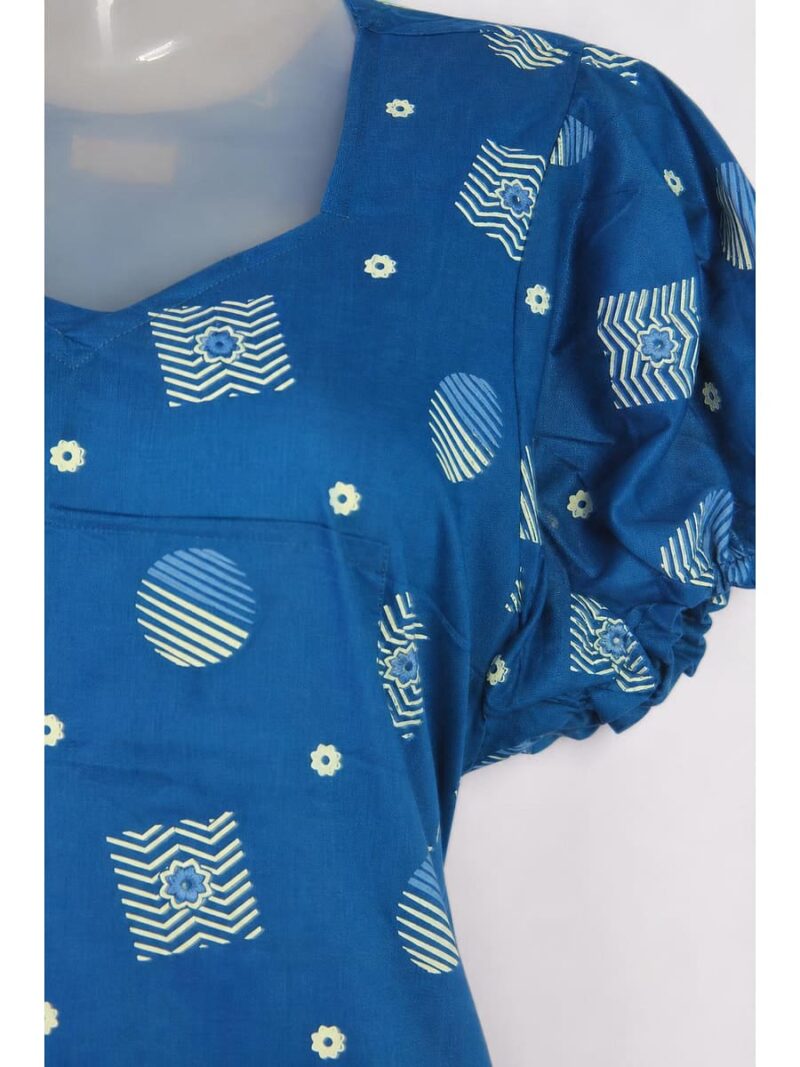Women's Cotton Frock Nighty - Teal