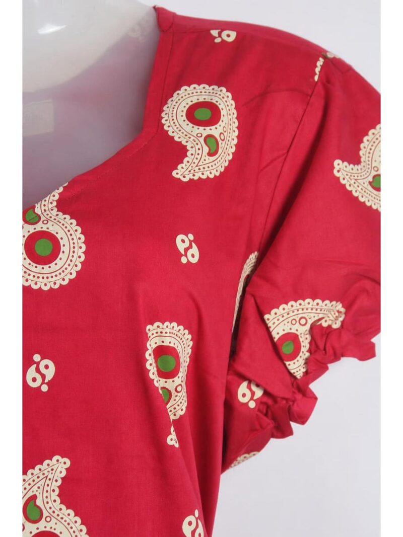 Women's Cotton Frock Nighty - Raspberry