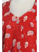 Women's Cotton Zip Frock Nighty - Red