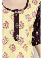 Women's Cotton Zip Frock Nighty - Yellow