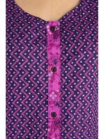 Women’s Front Full Open Cotton Nighty - Purple
