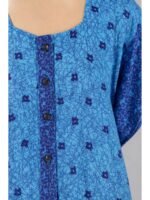 W-NY-512-01-BL-XXL_detail Women’s Front Full Open Cotton Nighty - Blue