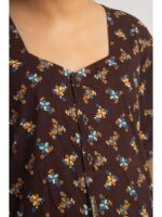 Women’s Front Full Open Cotton Nighty - Brown