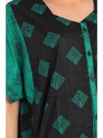 W-NY-515-04-BK-XXL_detail Women’s Front Full Open Cotton Nighty - Black