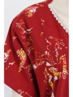 W-NY-516-06-RD-XL_detail Women's Cotton Printed Frock Nighty – Red
