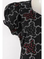 W-NY-517-25-BK-M_detail Women's Cotton Zip Frock Nighty - Black