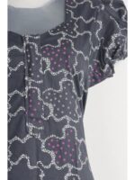 Women's Cotton Zip Frock Nighty - Grey