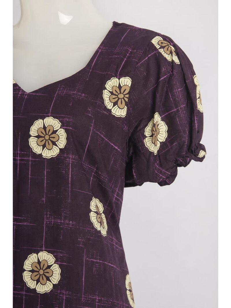 Women's Cotton Frock Nighty - Purple