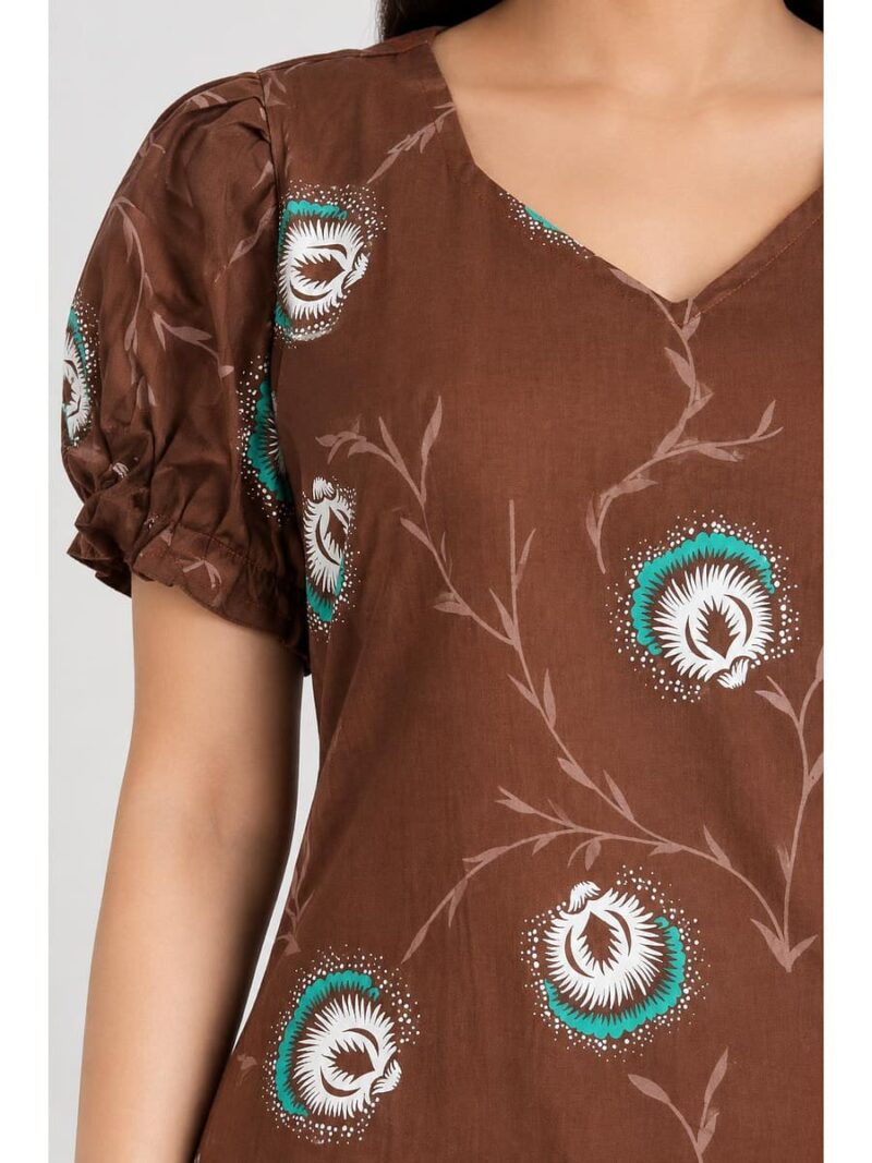 Women's Plus Size Cotton Frock Nighty - Clay