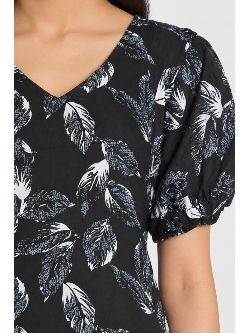 Women's Plus Size Cotton Frock Nighty - Black