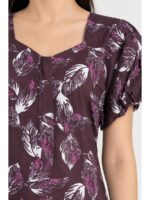 W-NY-520-07-PP-3XL_detail Women's Plus Size Cotton Frock Nighty - Purple