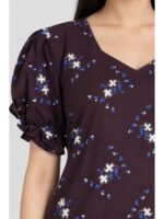 Women's Plus Size Cotton Frock Nighty - Purple