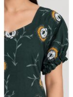 W-NY-520-10-GR-3XL_detail Women's Plus Size Cotton Frock Nighty - Green