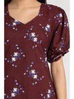 Women's Plus Size Cotton Frock Nighty - Maroon