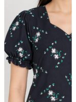 W-NY-520-12-NB-3XL_detail Women's Plus Size Cotton Frock Nighty - Navy Blue
