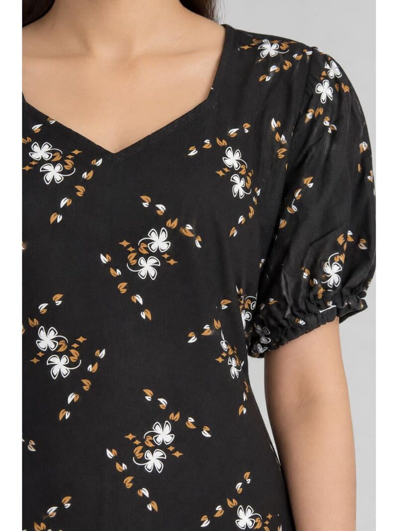 Women's Plus Size Cotton Frock Nighty - Coffee