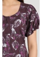 W-NY-520-22-PP-3XL-f_detail Women's Cotton Plus-Size Frock Nighty with Zip - Purple