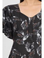 W-NY-520-23-CF-3XL-f_detail Women's Cotton Plus-Size Frock Nighty with Zip - Coffee