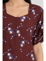 W-NY-520-26-MR-3XL_detail Women's Cotton Plus-Size Frock Nighty with Zip - Maroon