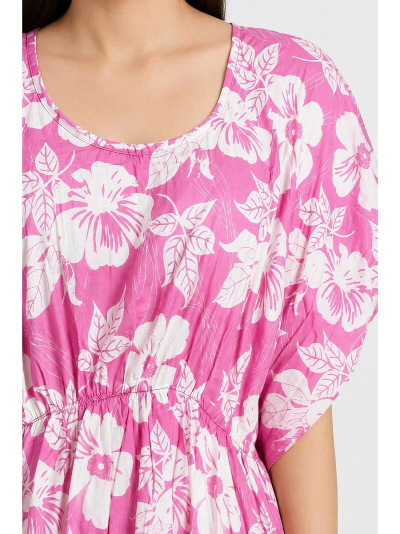 Women’s Cotton Kaftan Nighty – Pink