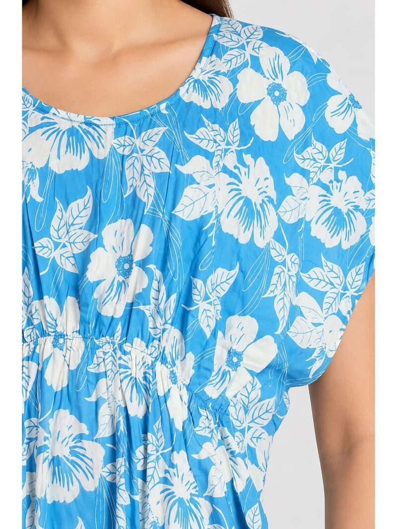 Women’s Cotton Kaftan Nighty – Blue