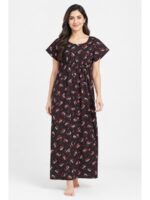 W-NY-525-03-PP-XL-f._front Women’s Cotton Kaftan Nighty – Purple