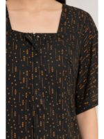 Women’s Cotton Printed Nighty – Black